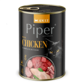 Пълноценна консервирана храна за котки Piper® Cat Chicken БЕЗ ЗЪРНО, с 65% пилешко месо, 400 гр.